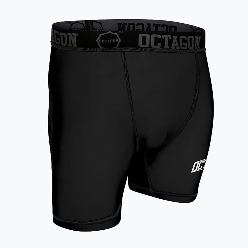 Octagon Fight Wear men's compression shorts black/white 3