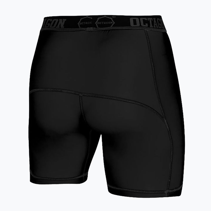 Men's compression shorts Octagon Logo black/white 2