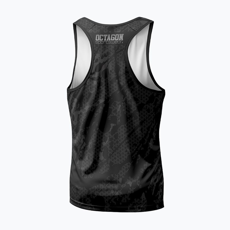 Octagon Geo Grunge black men's tank top 2