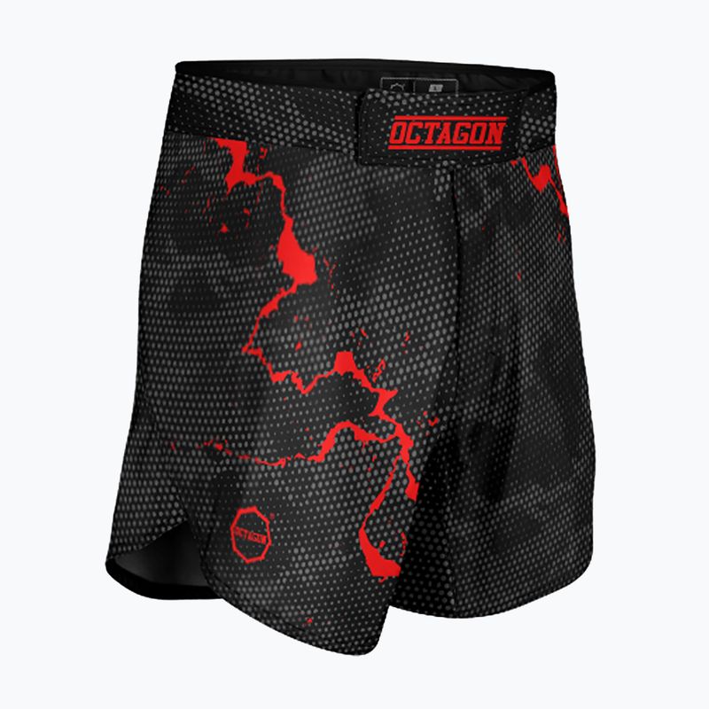 Men's training shorts Octagon Marble Camo MMA camo red 3