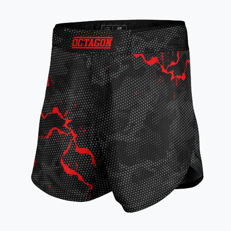 Men's training shorts Octagon Marble Camo MMA camo red 4