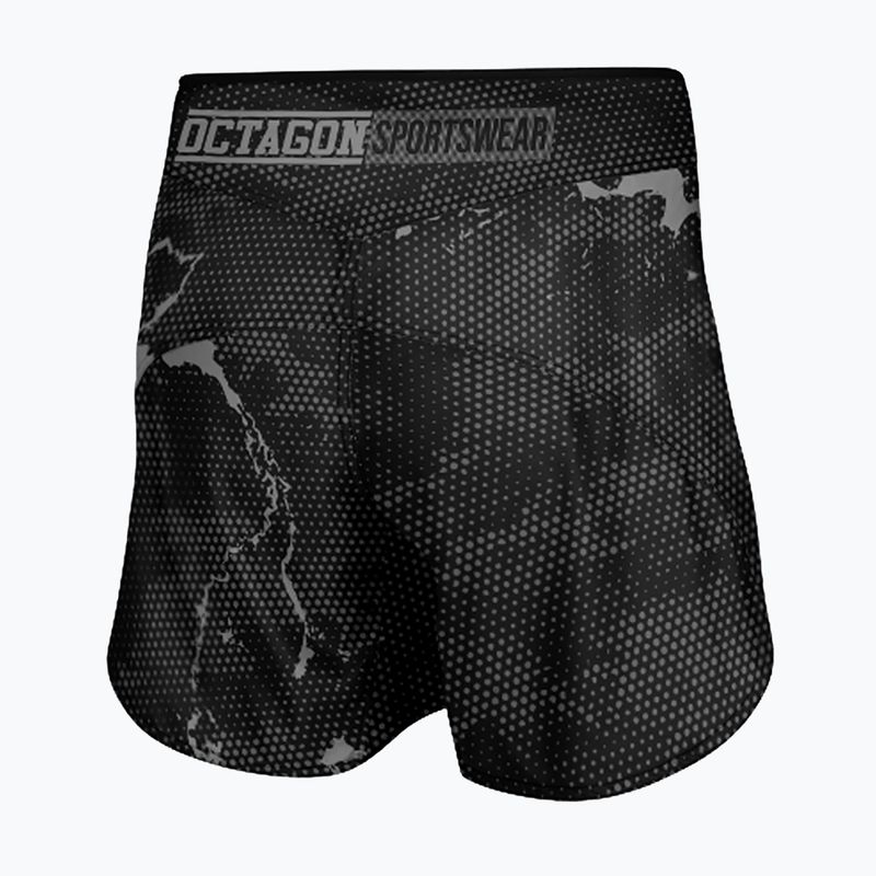 Men's Octagon Marble Camo MMA training shorts camo grey 2