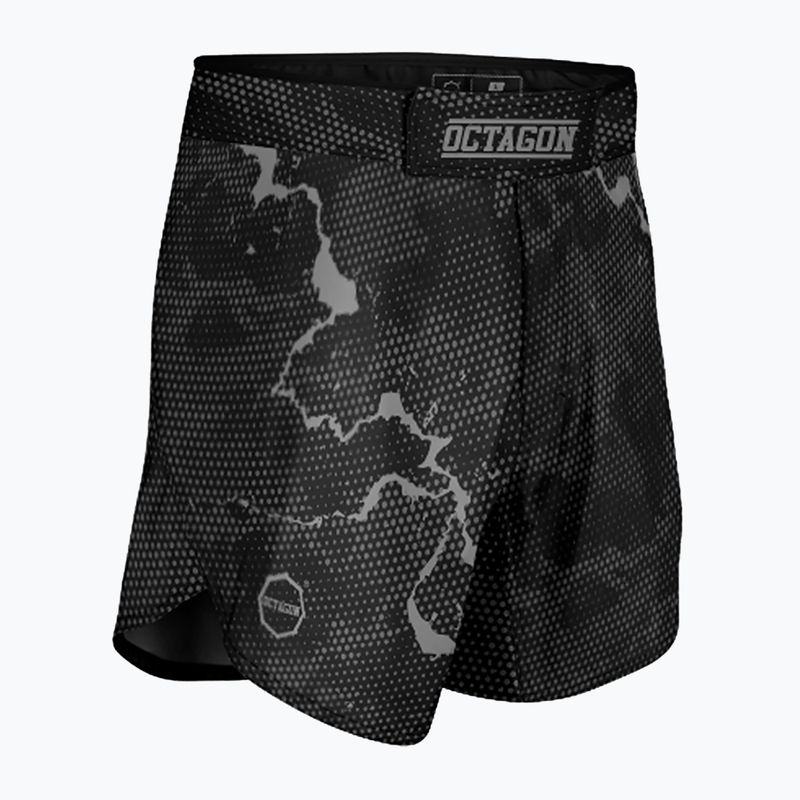 Men's Octagon Marble Camo MMA training shorts camo grey 3