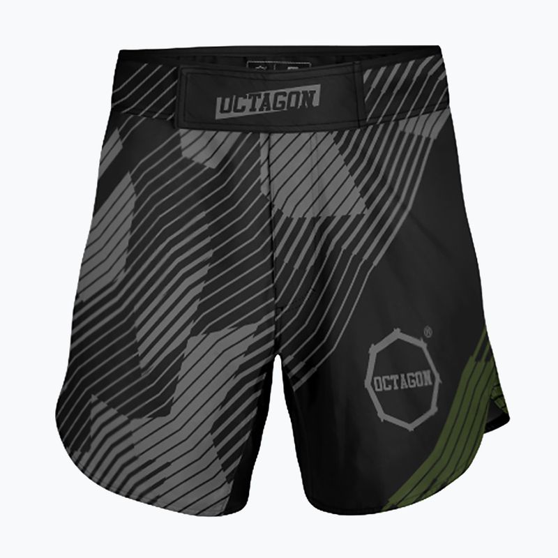 Octagon Broken Line MMA men's training shorts black