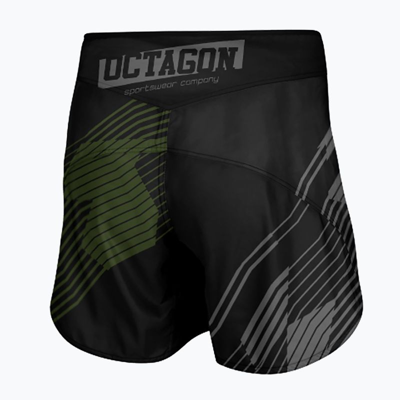 Octagon Broken Line MMA men's training shorts black 2
