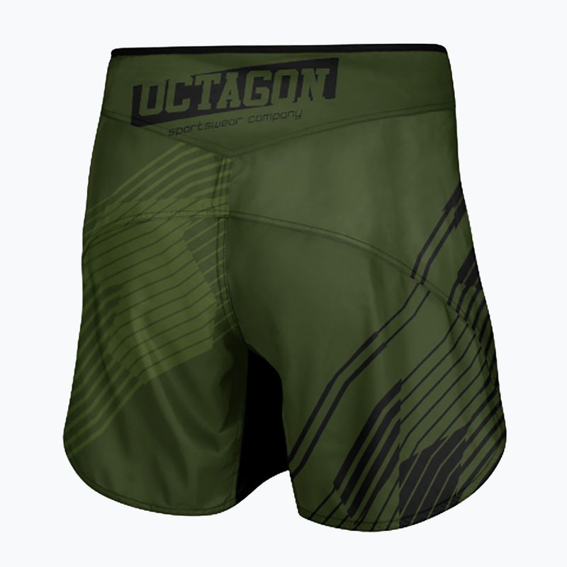 Octagon Broken Line MMA men's training shorts olive 2