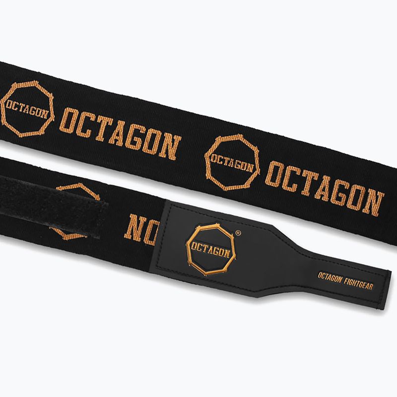 Boxing wraps Octagon Fightgear Supreme Printed 300 cm black/gold 3