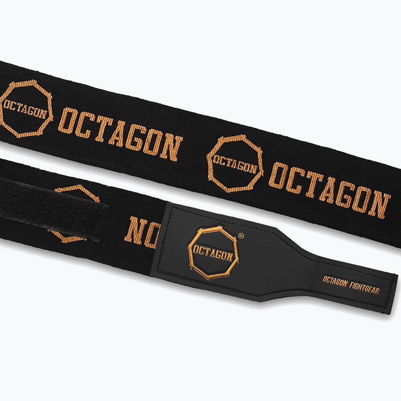 Boxing wraps Octagon Fightgear Supreme Printed 500 cm black/gold 3
