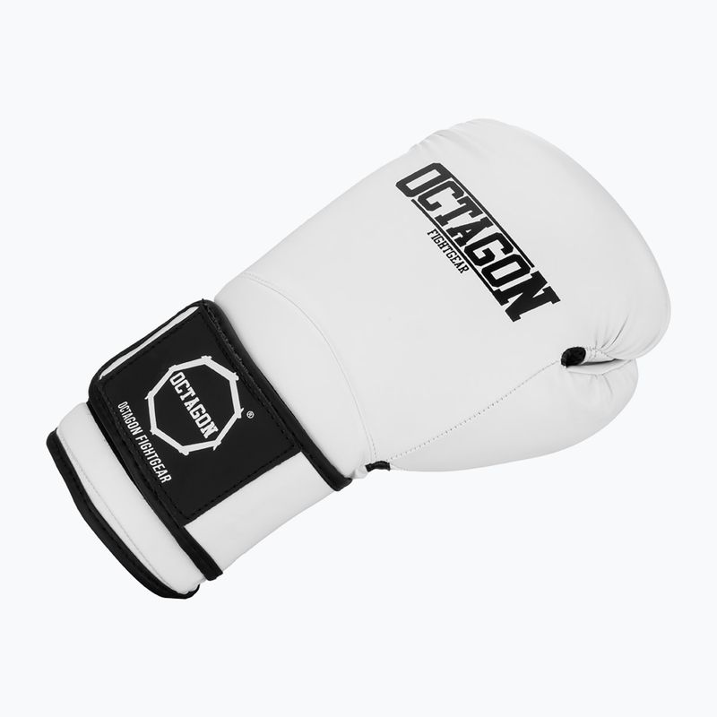 Octagon boxing gloves Matt white 2