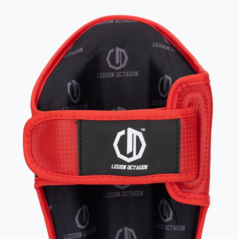 Foot and tibia protectors Octagon Legion Kevlar red 7