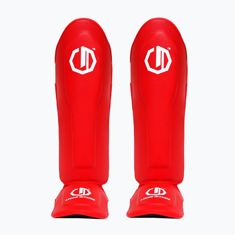Foot and tibia protectors Octagon Legion Kevlar red