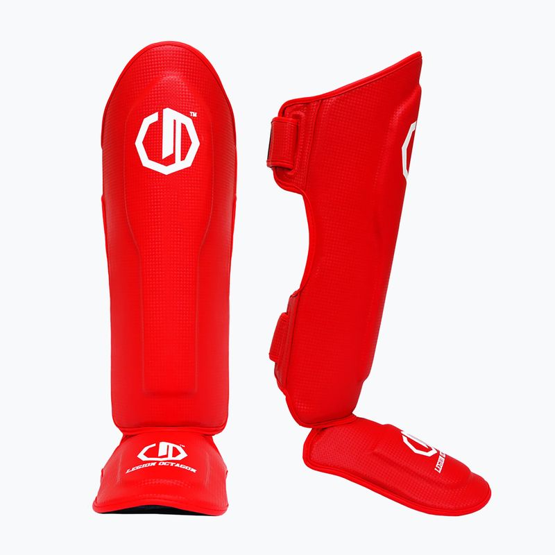 Foot and tibia protectors Octagon Legion Kevlar red 2