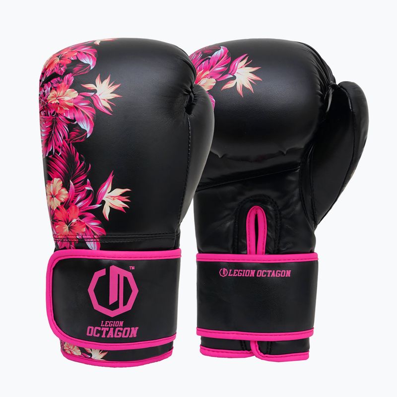 Boxing gloves Octagon Legion Flower black/pink