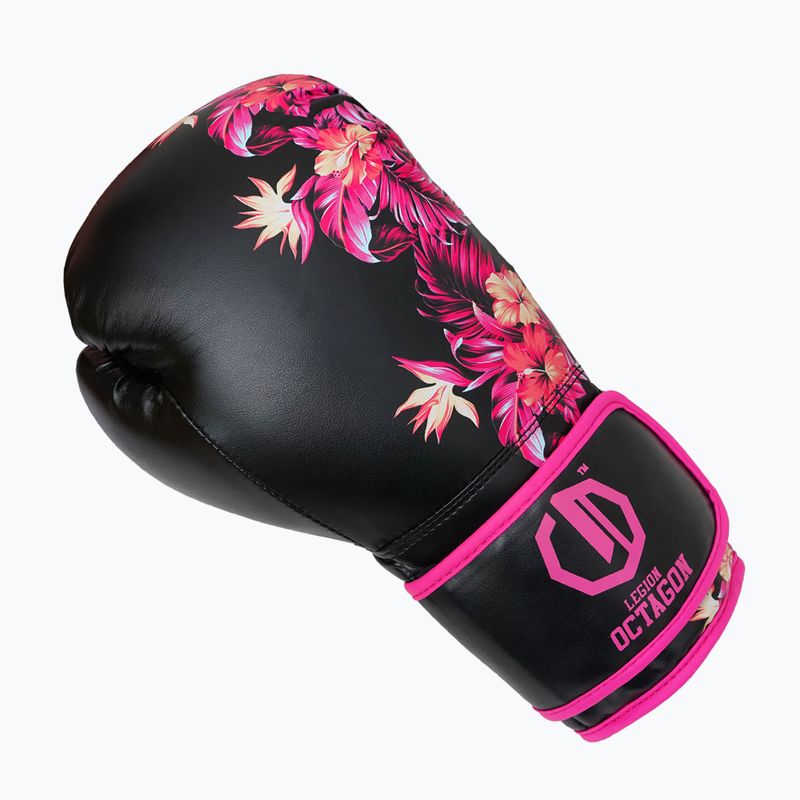 Boxing gloves Octagon Legion Flower black/pink 2