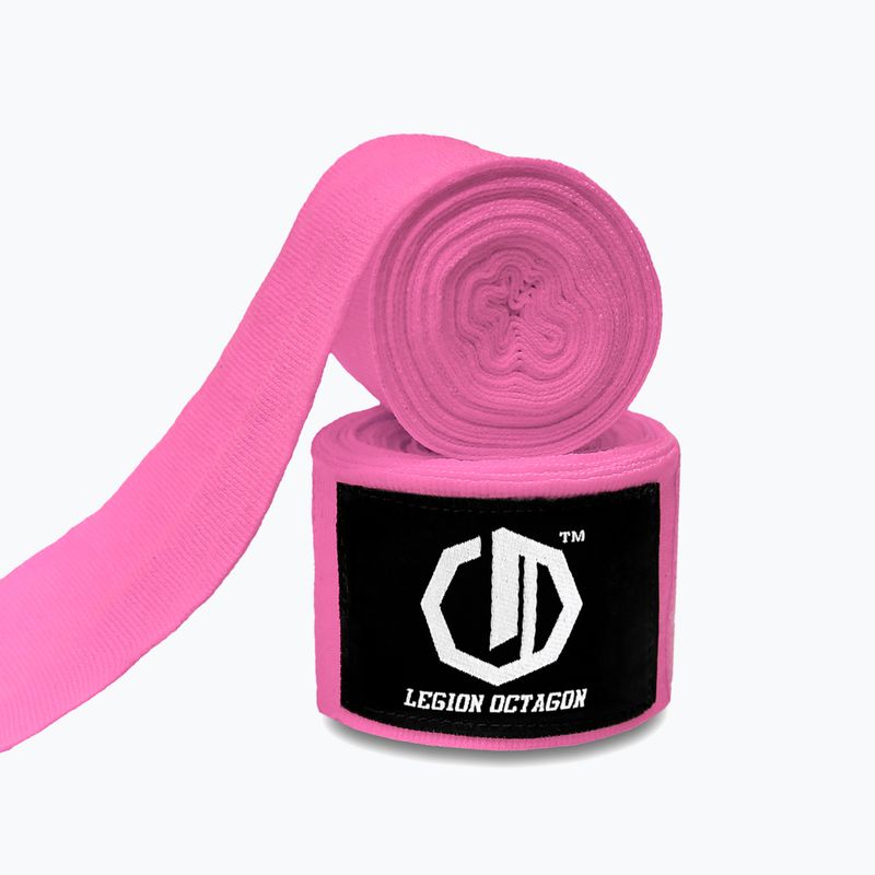 Boxing wraps Octagon Legion Standard 300 cm pink 2