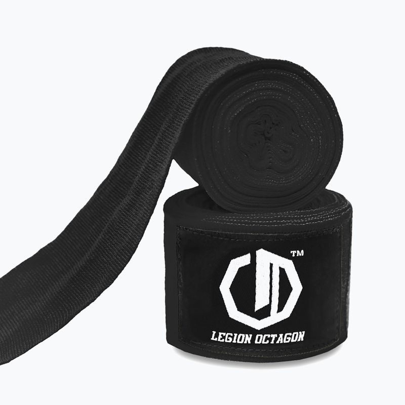 Boxing wraps Octagon Legion Standard 500 cm black/white 2
