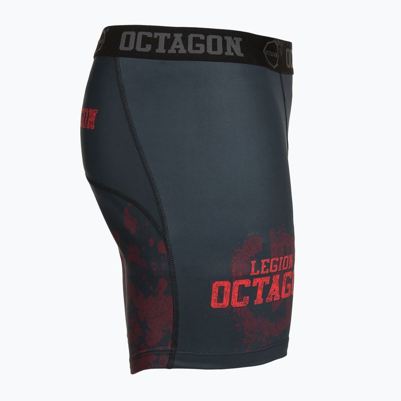 Men's training shorts Octagon Legion Grunge black/red 3