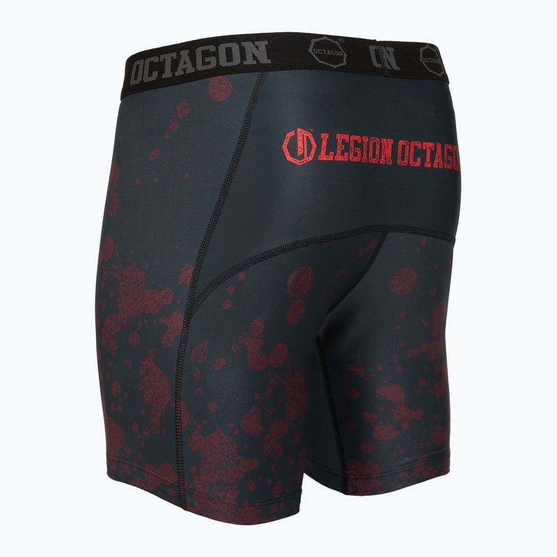 Rashguard męski Octagon Legion Grunge black/red 4