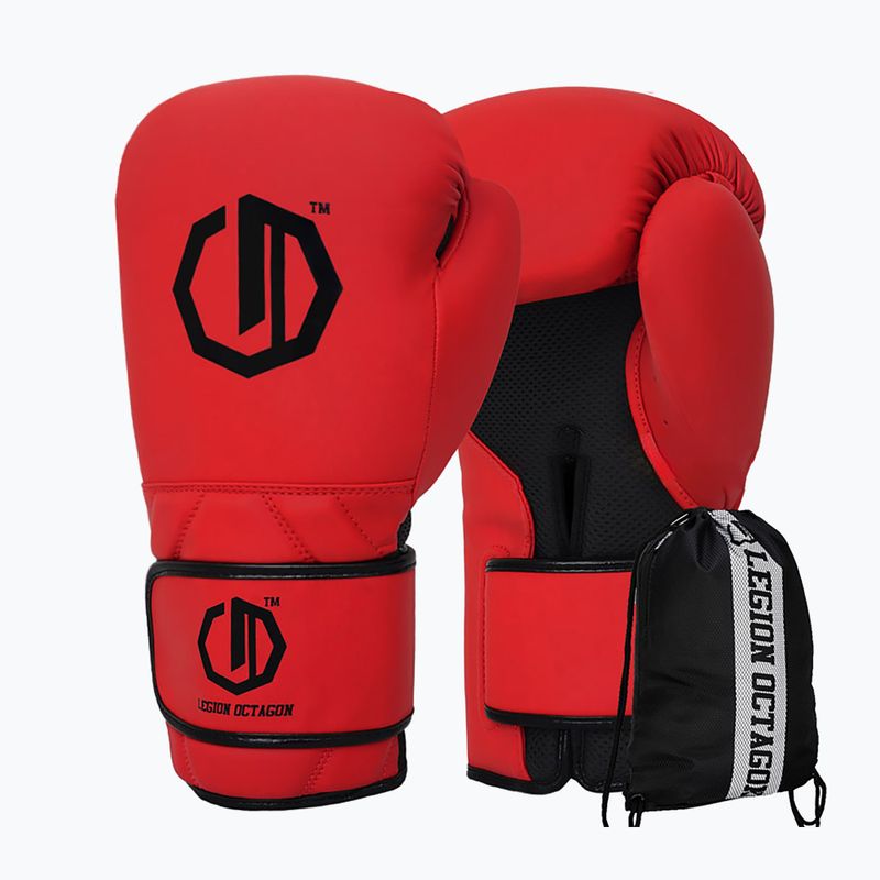 Boxing gloves Octagon Legion Enforcer + bag dark red