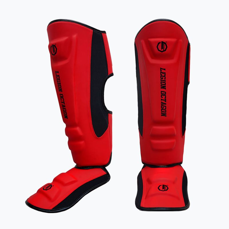 Foot and shin guards Octagon Legion Enforcer dark red