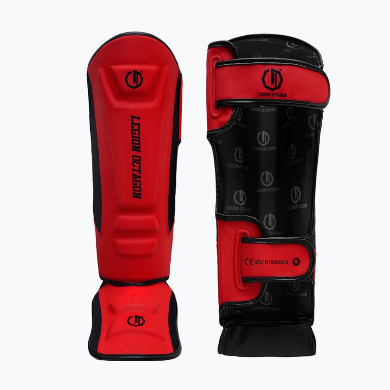 Foot and shin guards Octagon Legion Enforcer dark red 2