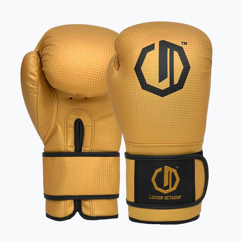 Boxing gloves Octagon Legion Kevlar + bag gold 2