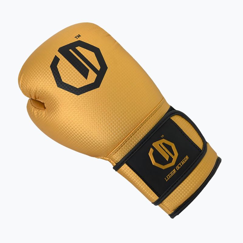 Boxing gloves Octagon Legion Kevlar + bag gold 3