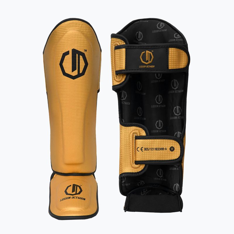Shin and foot guards Octagon Legion Kevlar gold 2