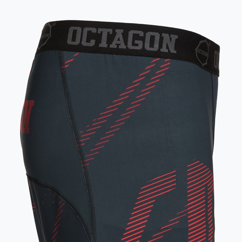 Men's training shorts Octagon Legion Escape black/red 4