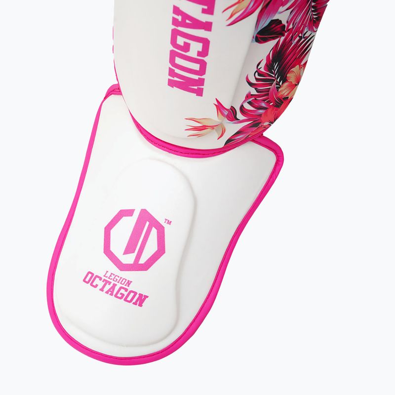 Shin guards Octagon Legion Flower white/pink 3