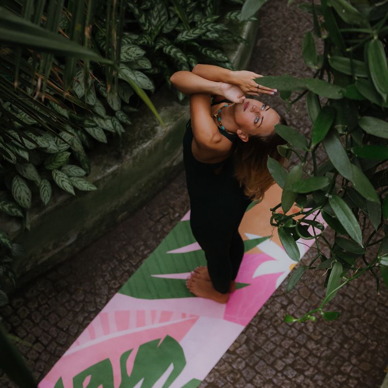 Moonhola TROPICANA TRAVEL yoga mat 1.5 mm pink SKU-120 6