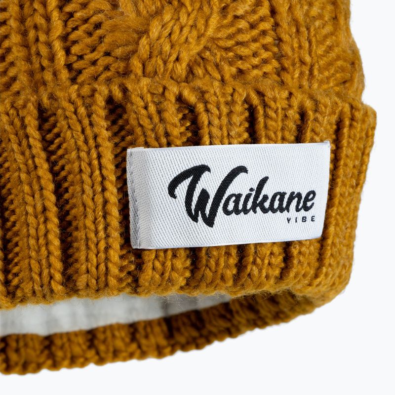 Waikane Vibe Mustard brown women's cap 3