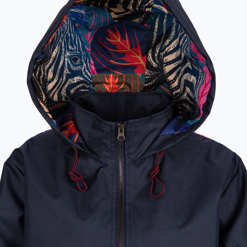 Waikane Vibe Blue Zebra women's rain jacket navy blue 3