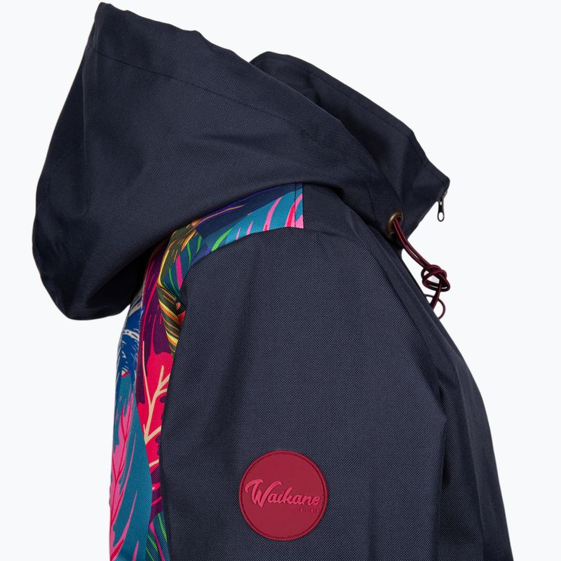Waikane Vibe Blue Zebra women's rain jacket navy blue 4
