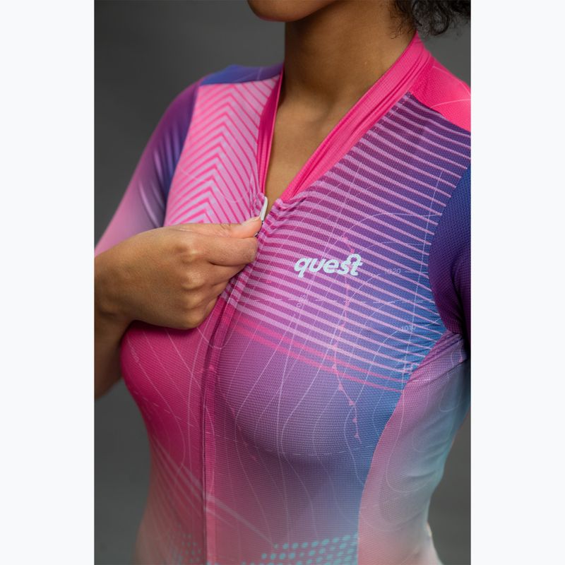Women's cycling jersey Quest Pink Wind W 9