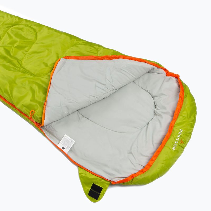 Children's sleeping bag BERGSON Junior 300 grenoble green 3