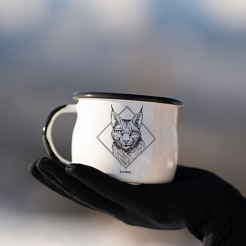 Travel mug Alpinus Enamelled White Lynx 4