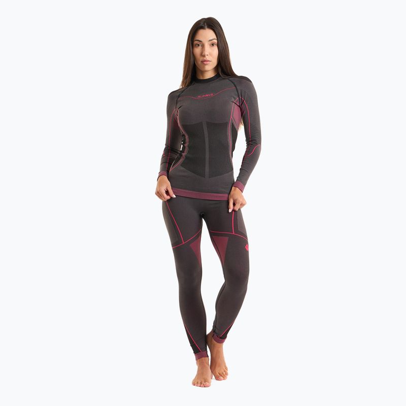 Women's thermal underwear set Alpinus Tactical Mora graphite/pink