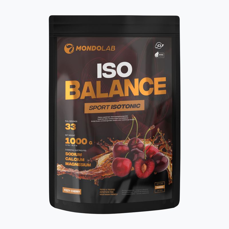 Isotonic drink powder MONDOLAB Balance Fizzy Cherry 1000g cherry cola MND008