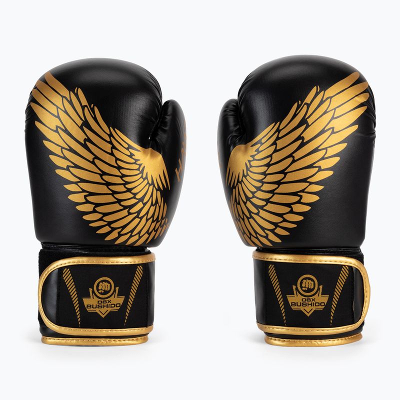DBX BUSHIDO "HAWK" boxing gloves Active Clima black and gold B-2v17 2
