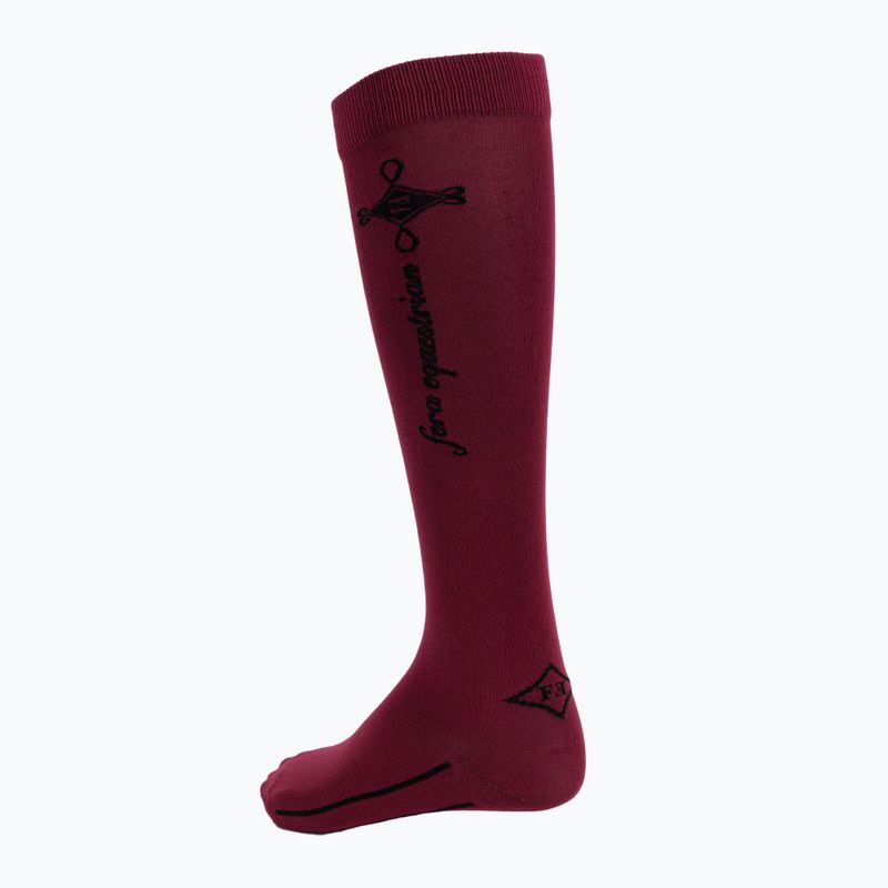 Women's equestrian knee-high socks FERA Equestrian Basic maroon 5.10.ba. 2