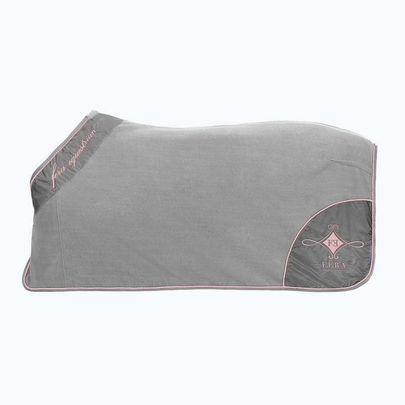 FERA Equestrian Lamina grey/pink fleece horse blanket 4.14.la.