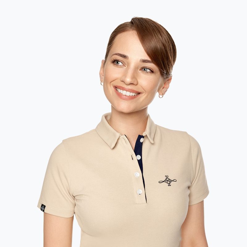 FERA Equestrian Polo Bea beige women's equestrian shirt 1.4. 2