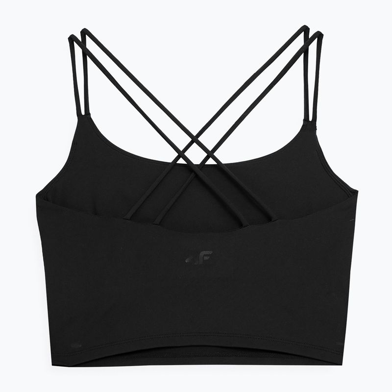 Women's yoga top 4F black 4FSS23TTSHF270-20S 4