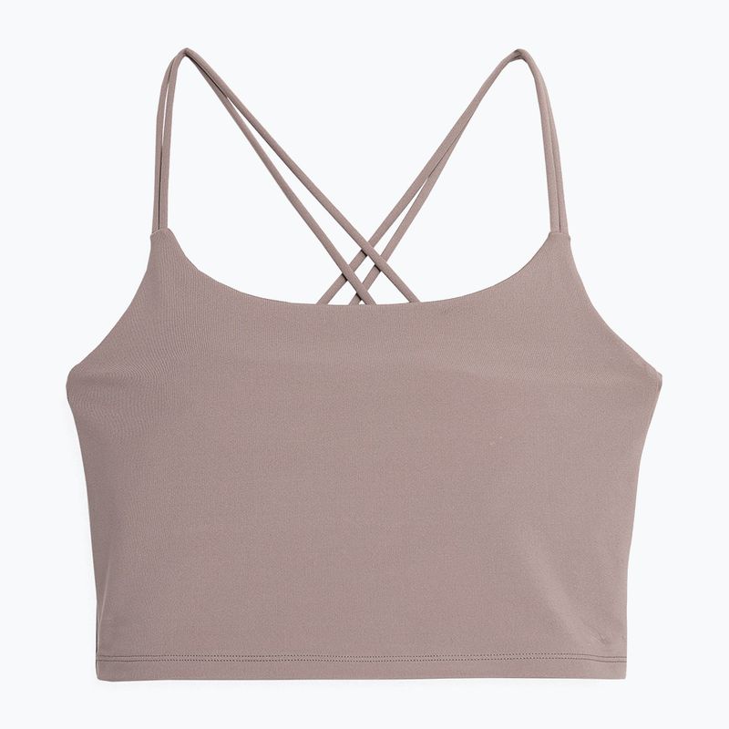 Women's yoga top 4F brown 4FSS23TTSHF270-82S 3