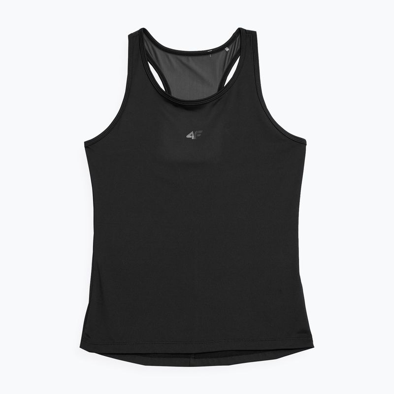 Women's training tank top 4F black 4FSS23TFTSF153-20S