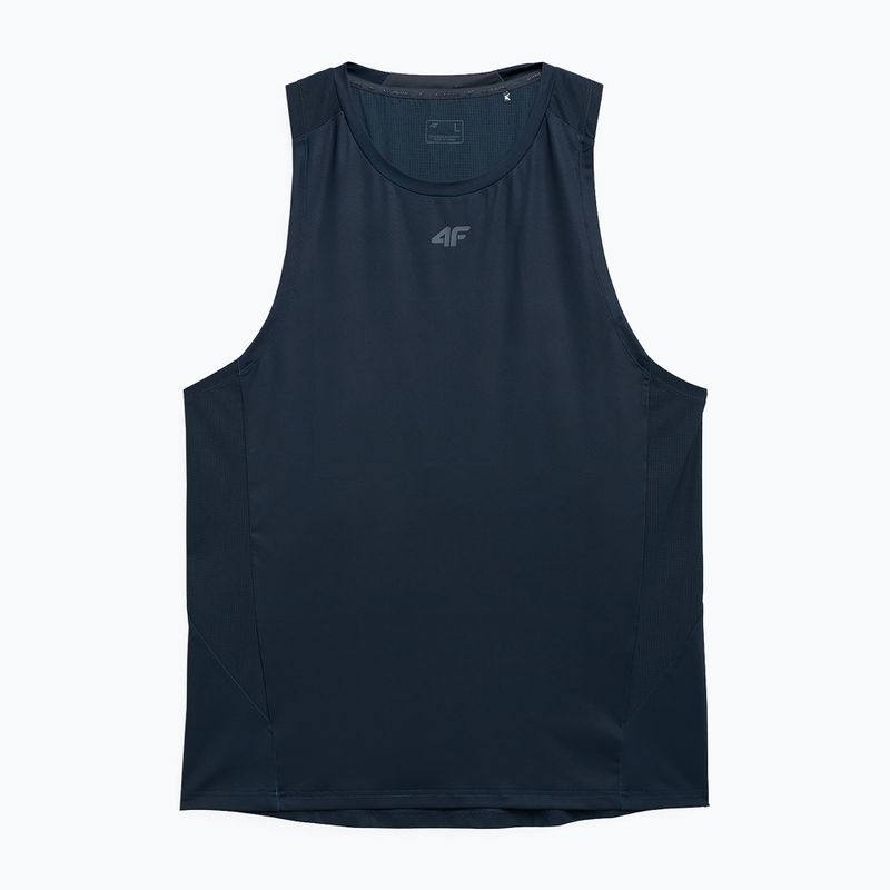 Men's training tank top 4F navy blue 4FSS23TFTSM162-31S