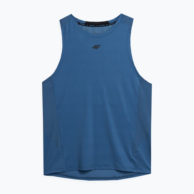 Men's training tank top 4F blue 4FSS23TFTSM162-32S