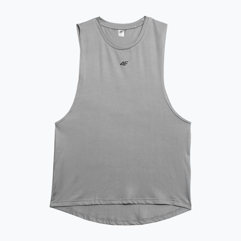 Women's training tank top 4F grey 4FSS23TFTSF151-24S