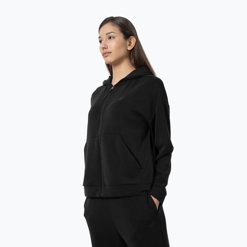 Women's yoga sweatshirt 4F black 4FSS23TSWSF213-20S